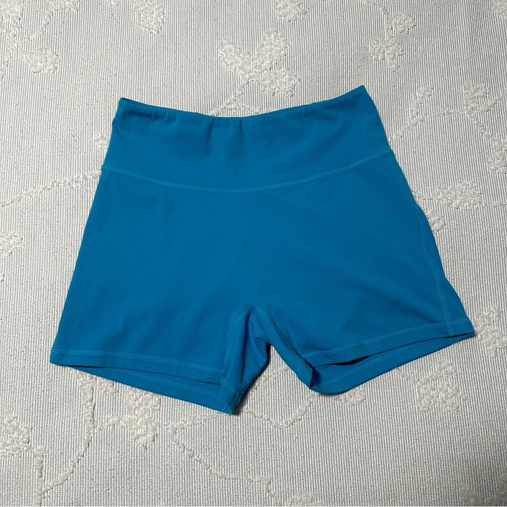 Alphalete Seamless Blue Biker Shorts